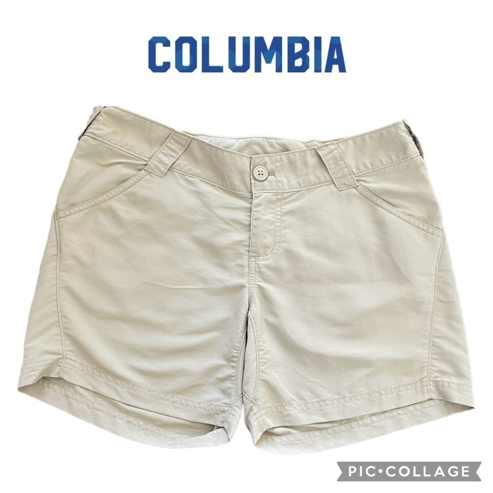 Columbia Bonehead women PFG beige tan shorts size M
